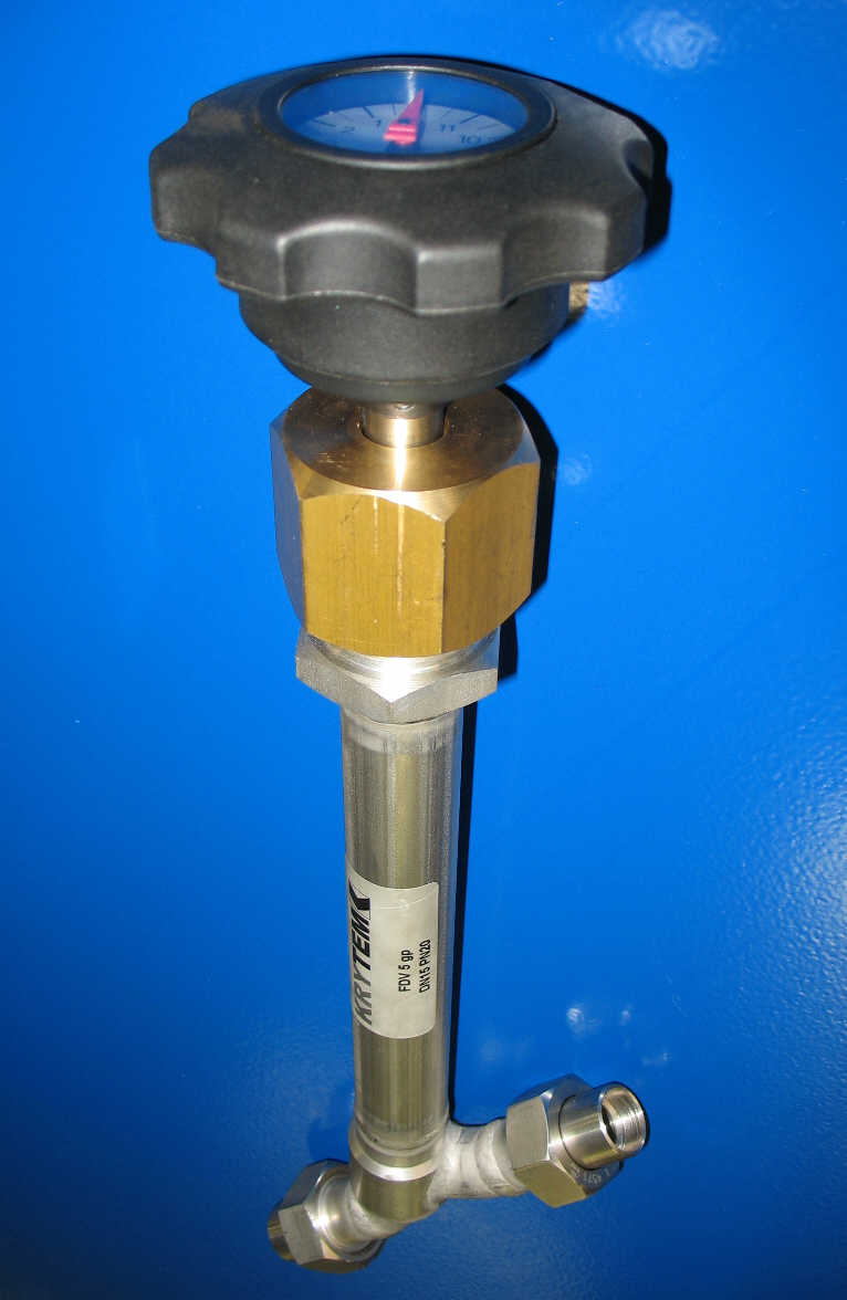 FDV - cryogenic throttle valve with positioner gauge